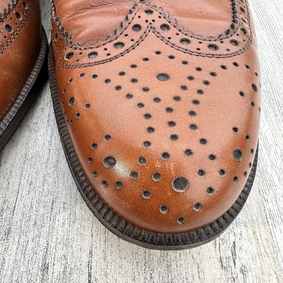 Salvatore Ferragamo Firenze Oxford Brogue Dress Shoes Men\'s 11B English Tan main image 7